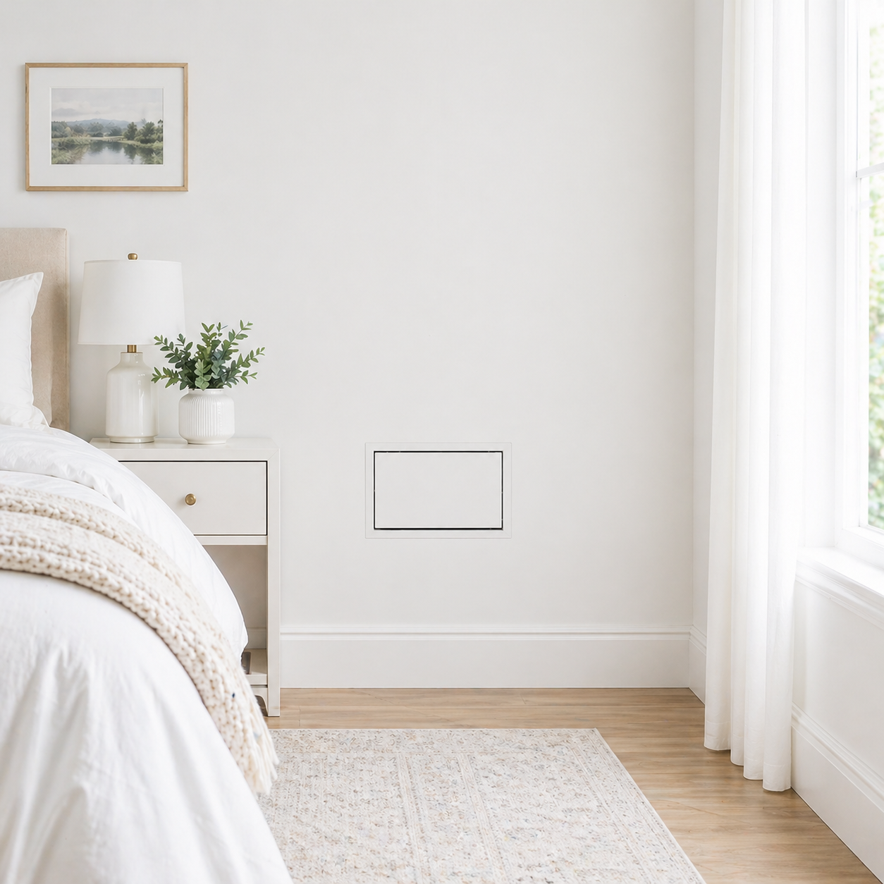 Minimalist flush-mount wall air vent